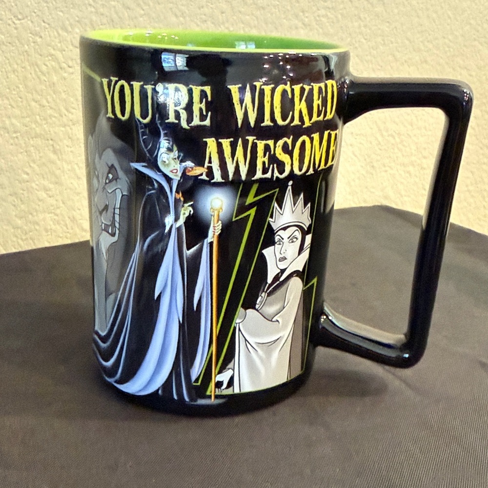 Disney You’re Wicked Awesome 7 Villains Mug With D Handle .